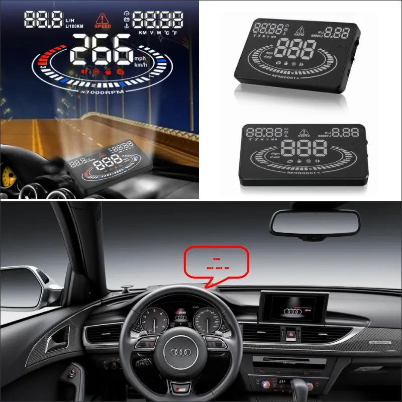 Автомобильный HUD Дисплей для Audi A6/S6/RS6/C6/C7 Авто безопасный проектор вождения