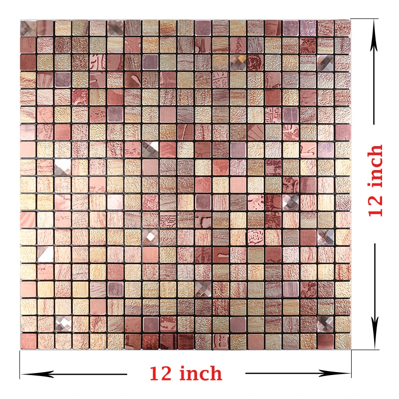 11 листов Водонепроницаемый 3D самоклеящийся классический стикер на стену для декора кухни Adesivo De Parede 12x12 дюймов металлическая мозаичная наклейка