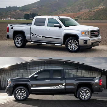 

4pcs Sets Decal Sticker Side Stripes Graphics "L" Racing Z71 Off Road For GMC SIERRA