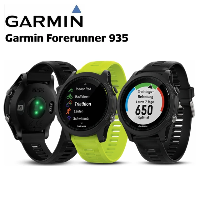 Garmin Forerunner 935 GPS, reloj inteligente multideporte, negro, amarillo, triatlón, bicicleta, correr, nadar - AliExpress