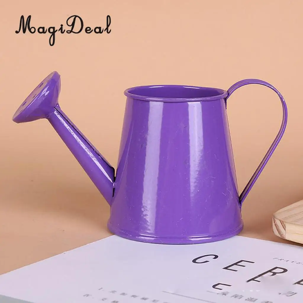Decorative Iron Metal Watering Cans Garden Flower Bucket Metal Flower Pot Home Garden Decor
