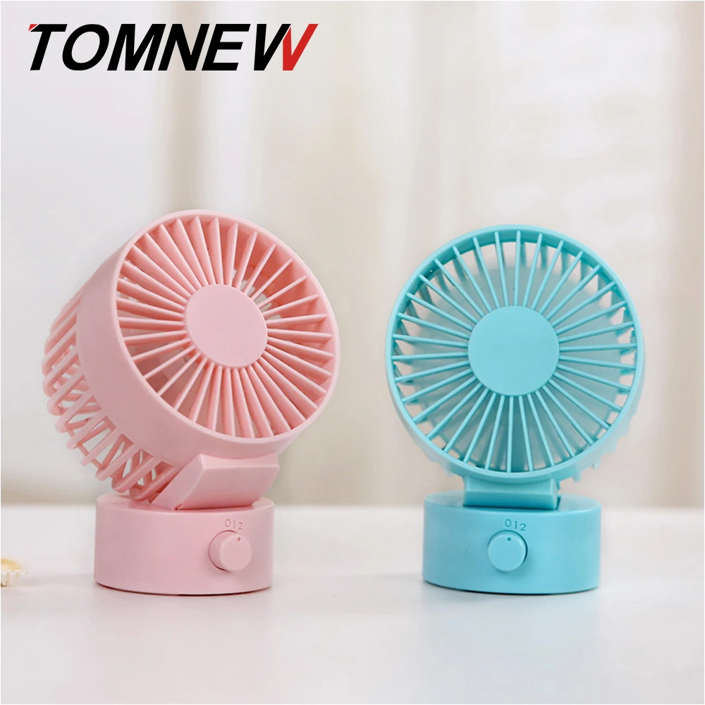 

TOMNEW Desk USB Fan Office Mini Fan Silent Desktop Fan with Double Side Fan Blades for Home Kids Room