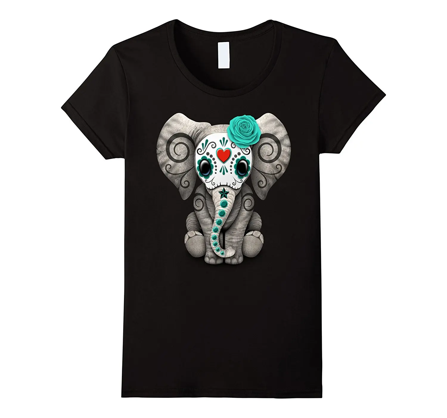 

Sugar Skull Day of The Dead Women T-Shirt Women's Shirt Mexican Gothic Tee Printed Female T Shirt Funny Angel Grunge