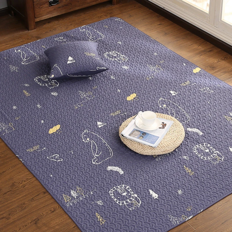 Хлопковое одеяло для ползания дети мультфильм складывающийся ковер Гостиная Спальня мягкие прикроватные коврики йога коврик для пикника