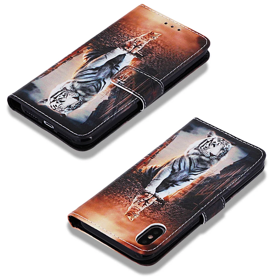 Кожаный чехол бумажник с откидной крышкой для Huawei Mate 20 lite подставка телефона Honor 10