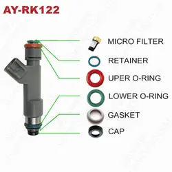 40 комплектов ремонтные наборы деталей топливной форсунки микро фильтры viton orings колпачки для автомобиля Ford Замена сервантов (AY-RK122)