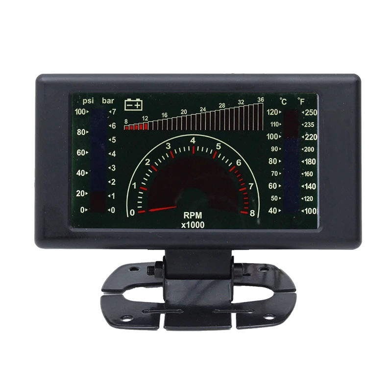 

4 IN 1 24v Truck Car Oil Pressure Gauge + Volt Voltmeter + Water Temperature Gauge + Tachometer Car Accessories rpm meter inter