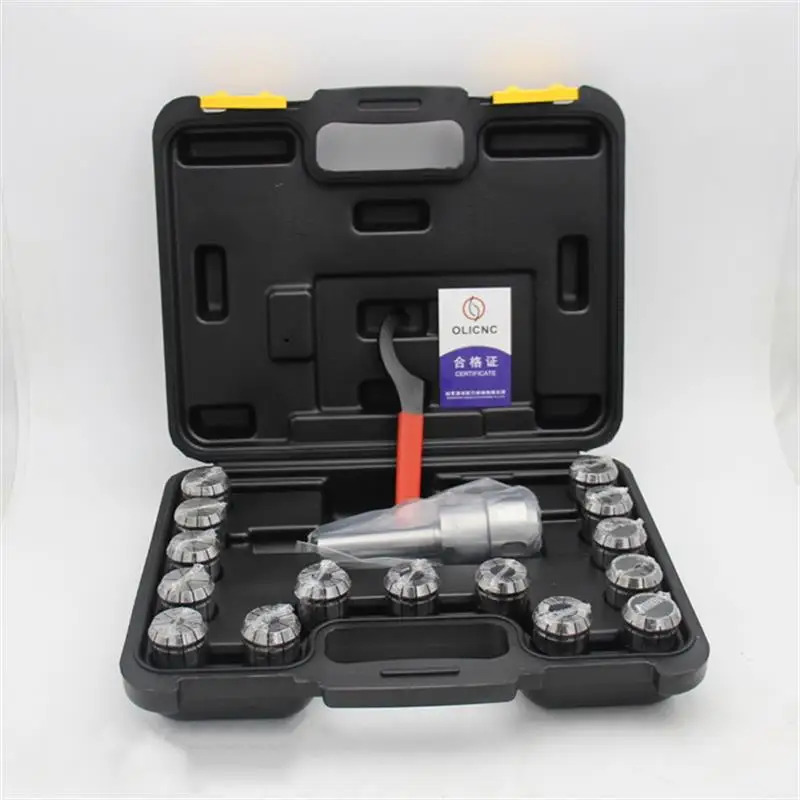 

MT2/ MT3/MT4 ER32 Collet Chuck Taper Holder + 15Pcs ER32 Spring Collet 3-20mm Spanner