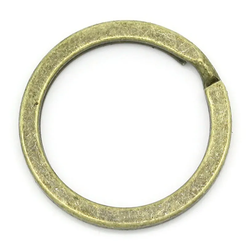 

Alloy Key Chains Key Rings Round Antique Bronze 25mm(1") Dia, 2 PCs new