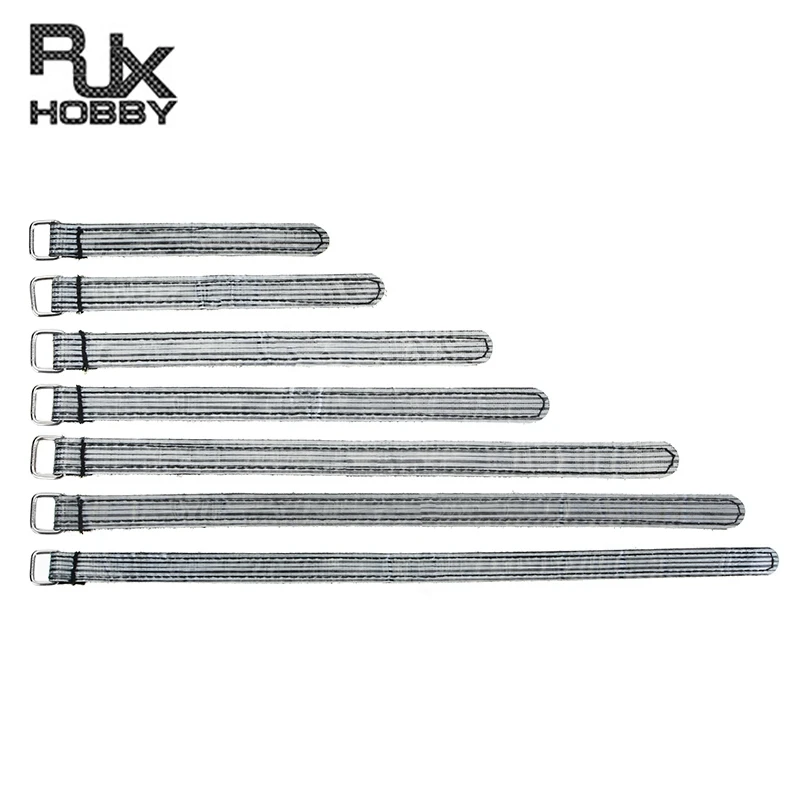 

RJX HOBBY Alloy Buckle Battery Tie Down Strap Black 100/120/150/180/210/250/300mm for FPV Racing Drone Lipo Battery Frame