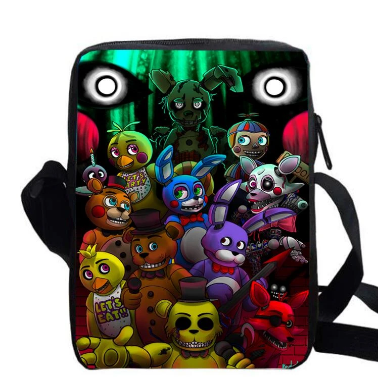 Bolso de hombro niños y bandolera con estampado de dibujos animados, FNAF, Freddy Chica, Foxy, Bonnie|children cartoon bag|children bagchildren bag girl - AliExpress