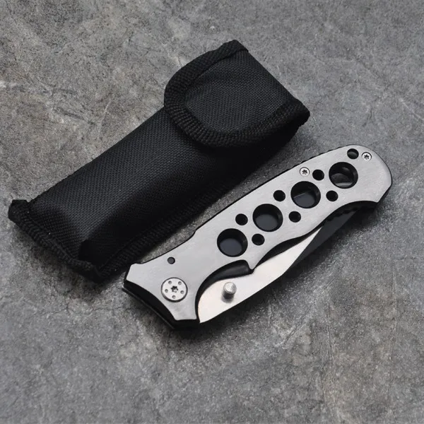 

High Quality Tactical Hunting Knife Outdoor Rescue Camping Pocket Knives Blade Sanding Full Steel Handle Knife with Nylon Sheath