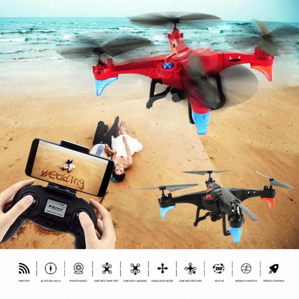 

RC Drone WIFI FPV Transmitter RC Helicopter 2.4GHz Headless Mode RC Quadcopter Altitude Hold Mini Drone with Camera