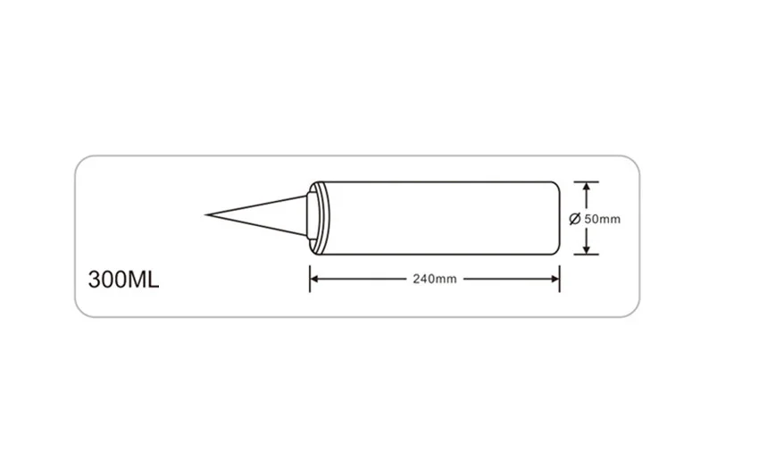 300 мл двойного назначения Стекло клеевой пистолет C20512 баррель Тип мягкий силиконовый пистолет руководство утолщение Алюминий сплав