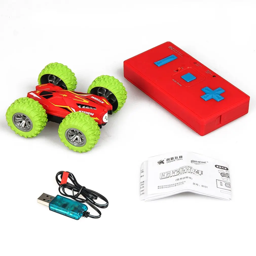 Create Toys 8031 1/48 RC Stunt Car 2,4G двухсторонний Флип 360 Вращение Внедорожный гоночный автомобиль для детей подарок багги автомобиль