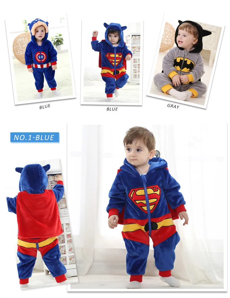 Newborn Baby Romper Animal Character Costume Long Sleeve Boys And Girls Clothes Warm Velvet Jumpsuit Boys Outwear Rompers 3-24M Baby Bodysuits Fur