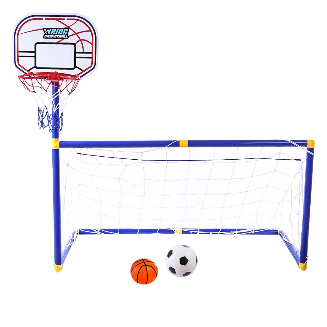 buy  2 In 1 Children Sports Equipment Football Goal Basketball Stands Sports Toys for Kids Children for 