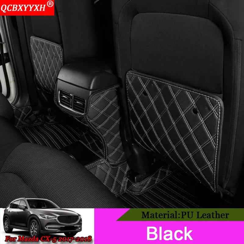 Автостайлинг QCBXYYXH для Mazda 2th CX-5 Авто интерьерное сиденье протектор боковой край защита наклейки на планшет анти-кик коврик - Название цвета: Черный