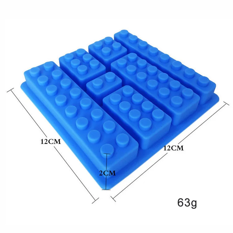 1 шт. 7 отверстий лего кирпичные блоки формы DIY прямоугольный Силиконовый Лоток Для Льда помадки формы для шоколадного торта CT2144