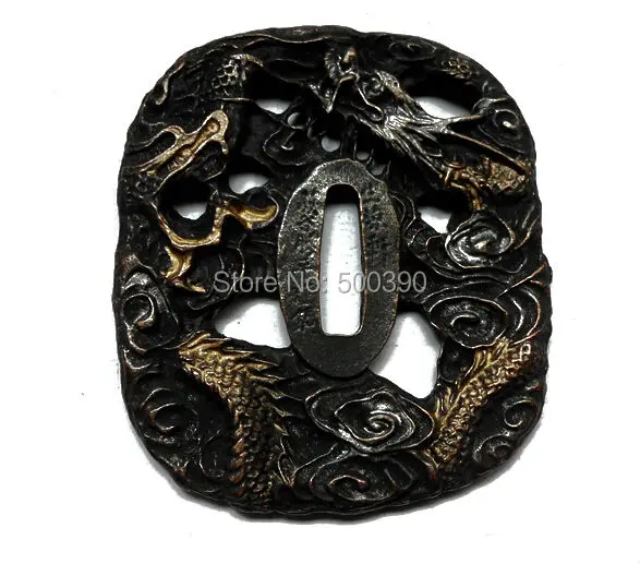 

ALLOY GUARD DRAGON TSUBA JAPANESE FOR KATANA SWORD WAKIZASHI TANTO @2410