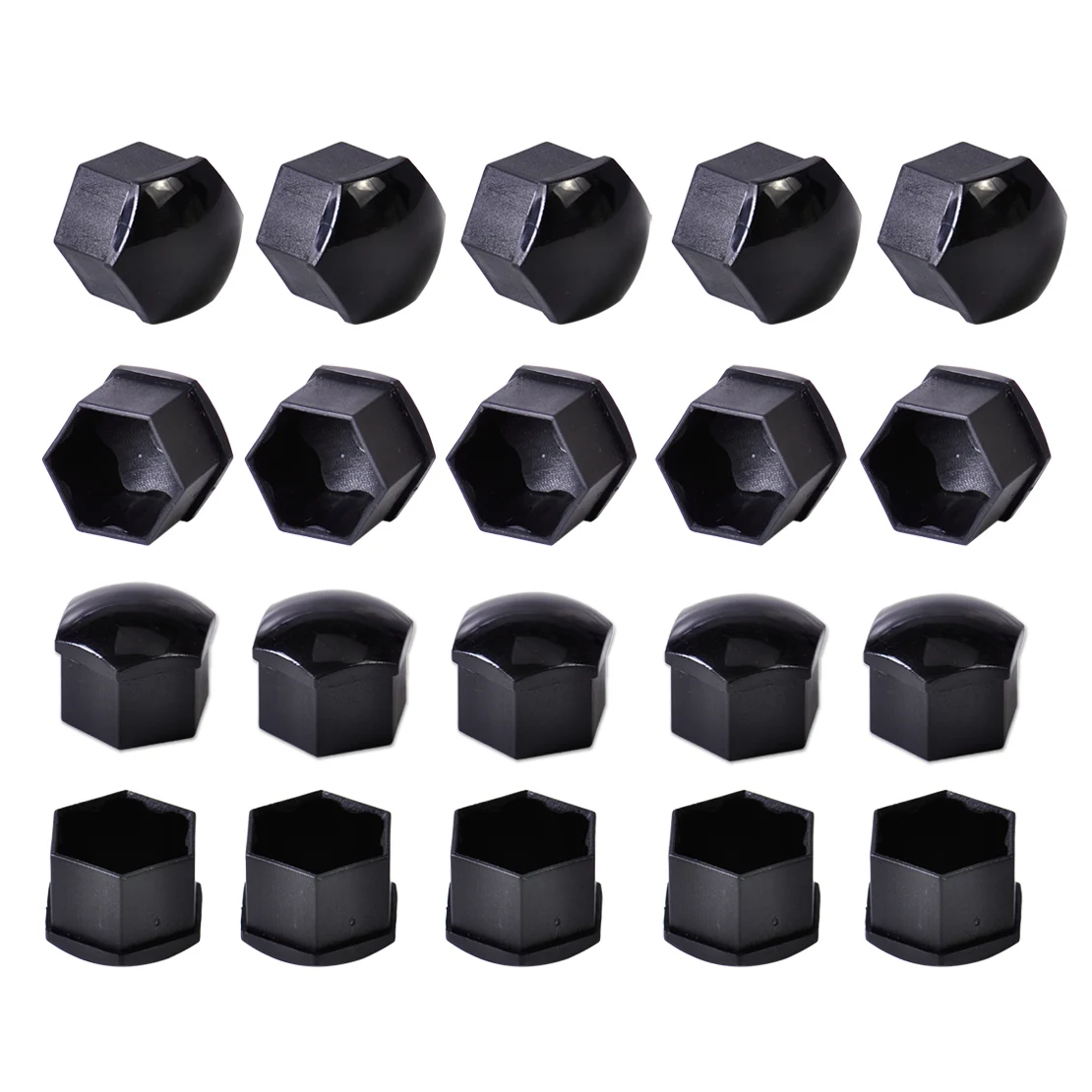 CITALL 20Pcs Black Car Wheel Lug Bolt Center Nut Covers Caps 321601173A Fit for Audi A1 A3 A4 A5