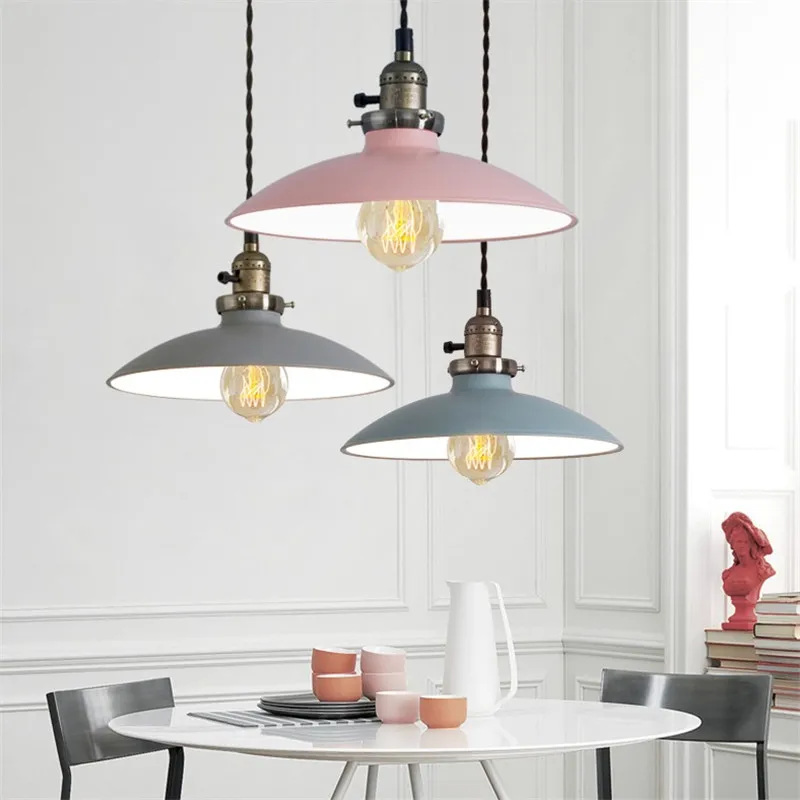 Loft Modern Led Pendant Light Edison With Switch Iron Hanglamp