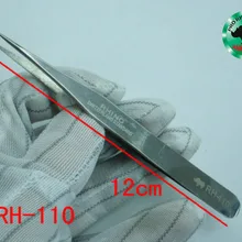 Пинцет RHINO RH-110 длиной 120 мм Высокоточный супер острый для ремонта часов или мобильных зажимов мелких предметов
