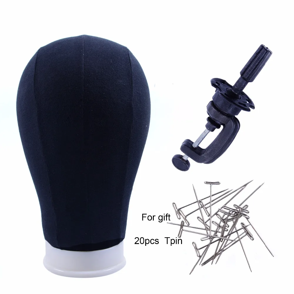 22"/23"/24" Black Poly Canvas Block Head Hair Extension/Weft/Wig Making