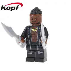 Super Heroes одной продажи Эрик Killmonger цифры черная пантера M'baku Окойе кирпичи действие строительные блоки Дети подарок игрушки XH 860