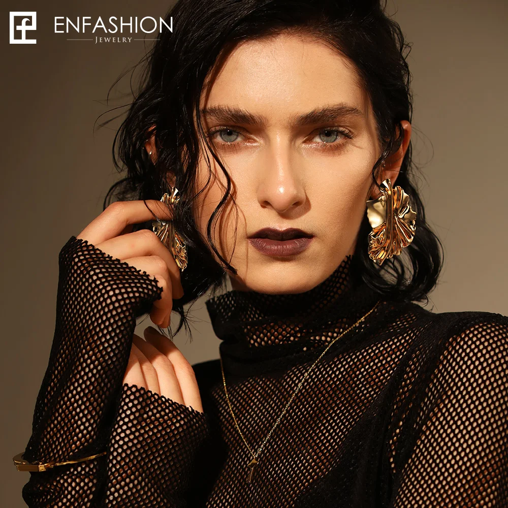 Enfashion Золотые листья серьги для женщин Золотой Цвет листьев Висячие сережки Oorbellen