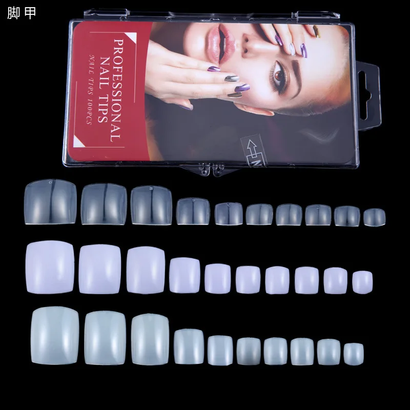 2016 wholesale Fake nails 100 pcs/box foot nails simple round head