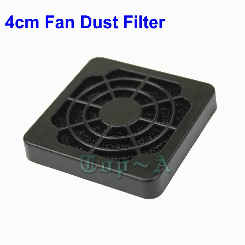 

Gdstime 2 Pieces 4cm Black Plastic PC Computer Dustproof Case Cooling Fan Dust Filter 40mm Used For 40mm*40mm Cooler