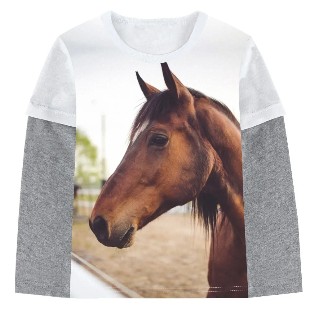 Boys T shirt Kids 2 12Y Tees Baby Boy T shirts Tall horse print