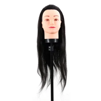 

40cm Faux Hair Hairdressing Dummy Head Practice Training Mannequin Head Hairdressing Mannequin Doll With Clamp Black