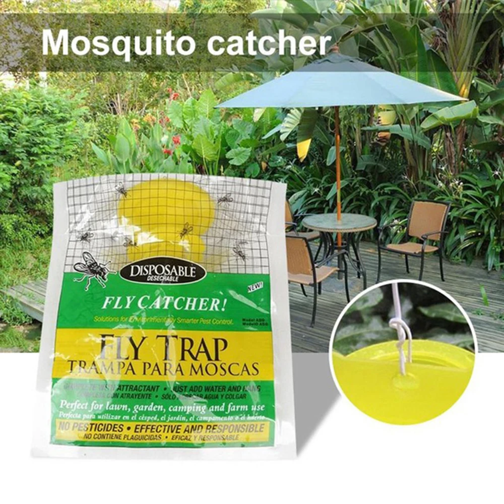 Us 2 62 16 Off New Disposable Fly Trap Non Toxic Outdoor Insect Catcher Bag Pest Control In Traps From Home Garden On Aliexpress
