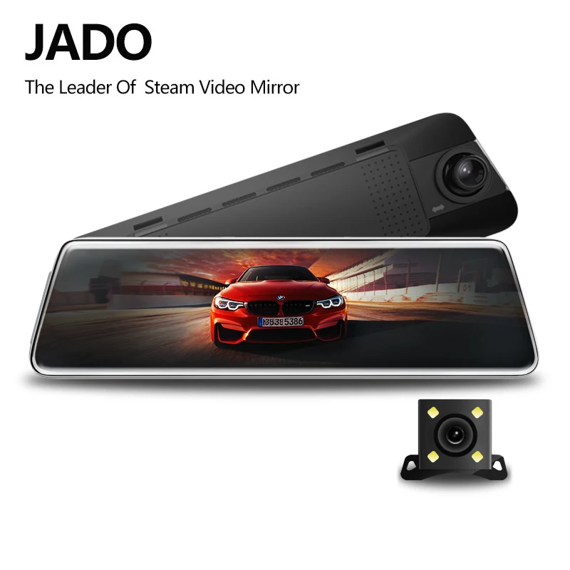 JADO D230 X2 поток зеркало заднего вида Dvr dash cam era avtoregistrator 10 ips сенсорный экран HD 1080 P Автомобильный видеорегистратор Камера ночного видения