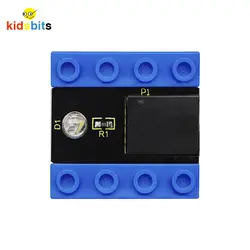 Kidsbits блоки кодирования, в наличии 7 цветов, мерцающие, светодиодные модуль совместим с Arduino вынос руля