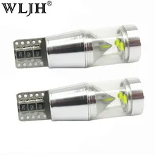 WLJH 2x T10 W5W Canbus LED Light Cree Chip No Error 500lm 9W Motor Car Light