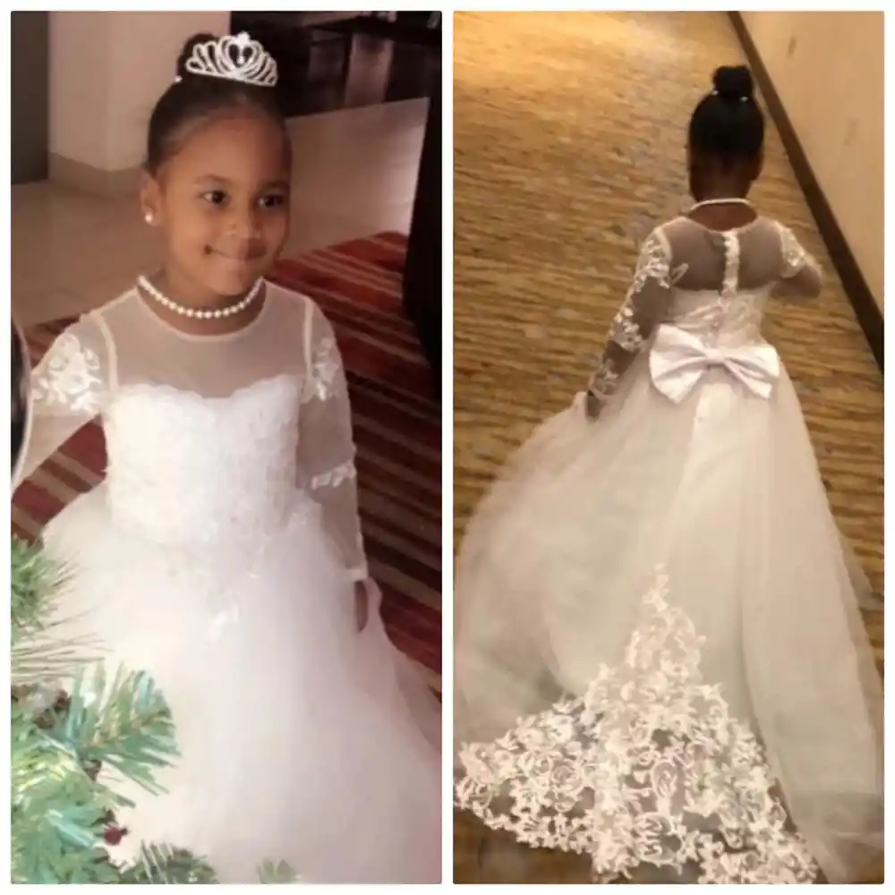 Buttons and bows communion dresses Clearance