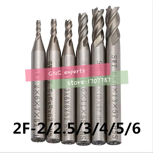 Free Delivery 6pcs/set 2/3/4 Flutes End Mill Diameter 2mm-6mm Router Bit Set Straight Shank Milling Cutter CNC Tools | Инструменты