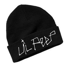 Lil Peep Beanie с вышивкой Repper Love lil. peep Мужская и женская вязаная шапка вязанные шапочки Skullies теплая зимняя унисекс Лыжная хип-хоп шапка