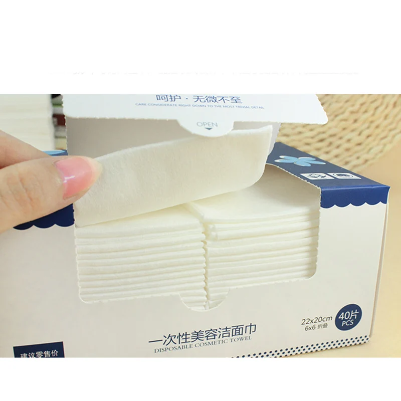20pcs Disposable Facial Towel Organic Cotton Pads Cleansing Wipes