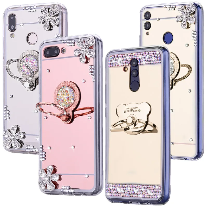 Зеркальный чехол P Smart Z для Huawei P30 P20 Pro Mate 20 30 lite 20s Honor 8X 9X Premium Nova 5T Y5 2018 Y7 Y9 2019