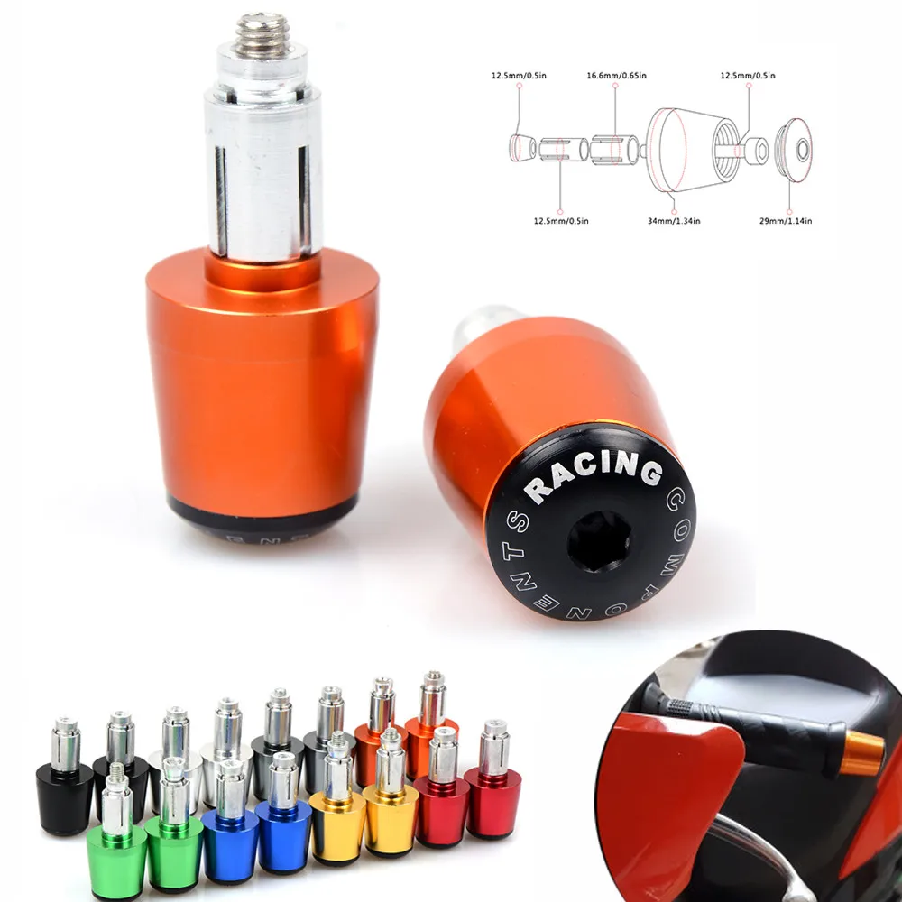 7/8 22mm CNC Universal Motorcycle Handlebar Grips Ends Bar Ends Handlebar Caps For KTM 640 LC4 Supermoto 2003-2006 990 AdventuRe
