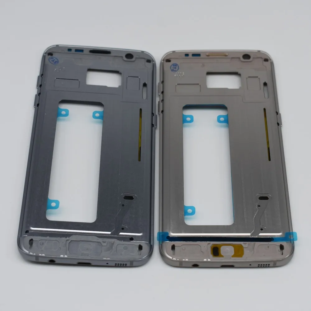 Original White Blue Gold Middle Frame Housing Bezel Chassis with Side Key For Samsung Galaxy S7 Edge G935 G935F | Мобильные телефоны