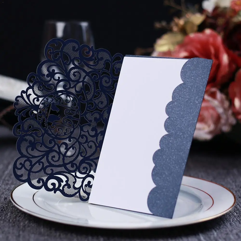  10PCS/Pack Innovative Wedding Invitation Cards Elegant Festival Business Party Invitation Card Holl - 32922579820