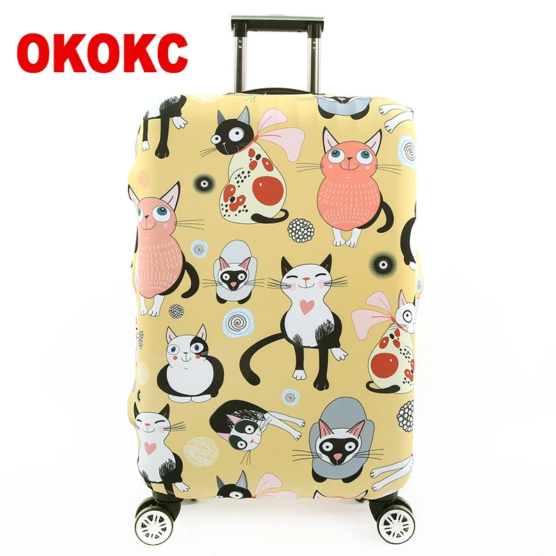 Чехол OKOKC в полоску эластичный пылезащитный чехол для багажа на колесиках с