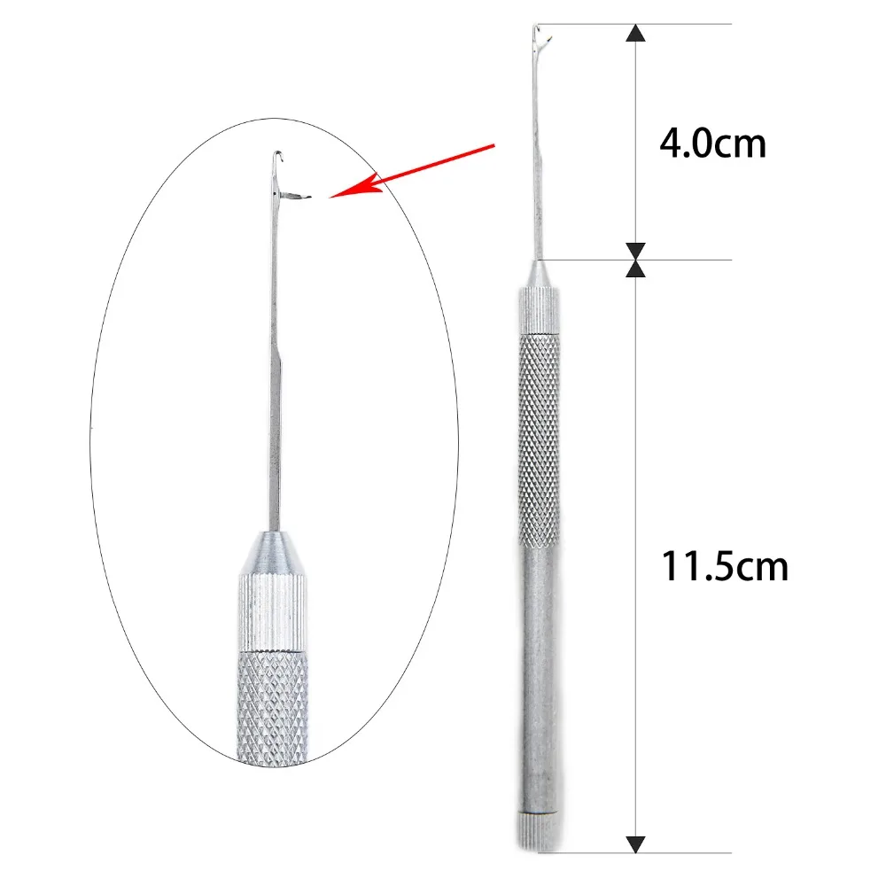 Neitsi, новинка, 5 комплектов, металлические крюковые иглы, 3 шт., вентилируемые иглы+ 1 шт., металлический держатель, инструменты для волос, для кольца, для наращивания волос