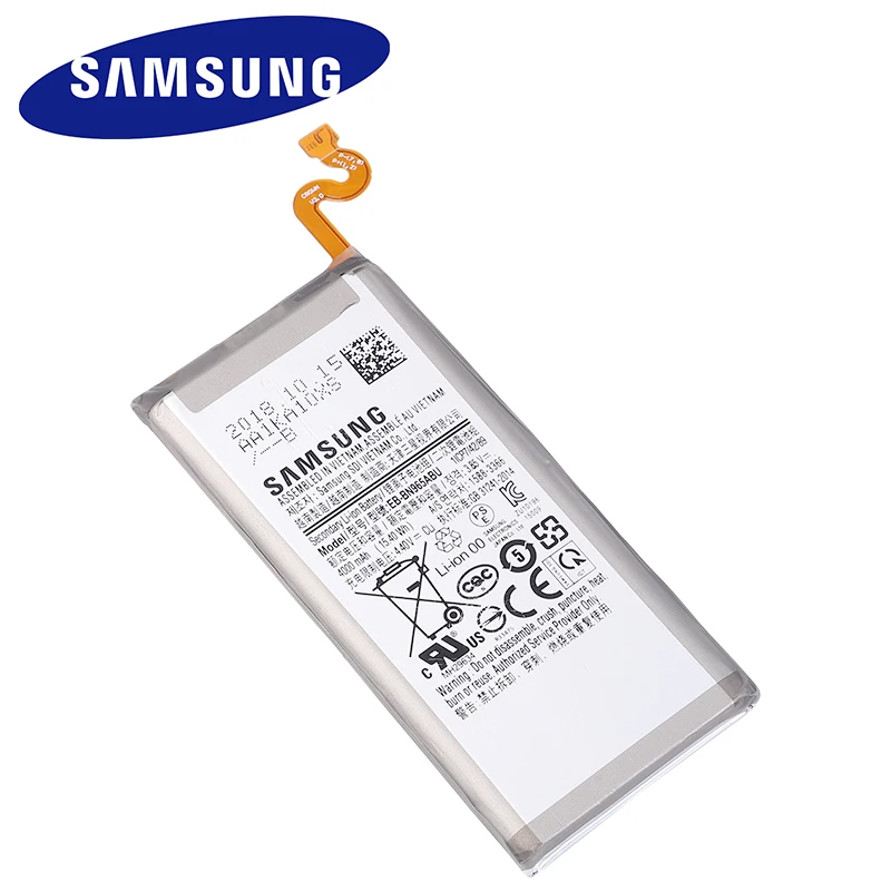 Оригинальная батарея samsung EB-BN965ABU EB-BN965ABE для samsung Galaxy Note9 Note 9 N9600 SM-N9600 SM-N960F 4000 аккумулятор для телефона, мАч