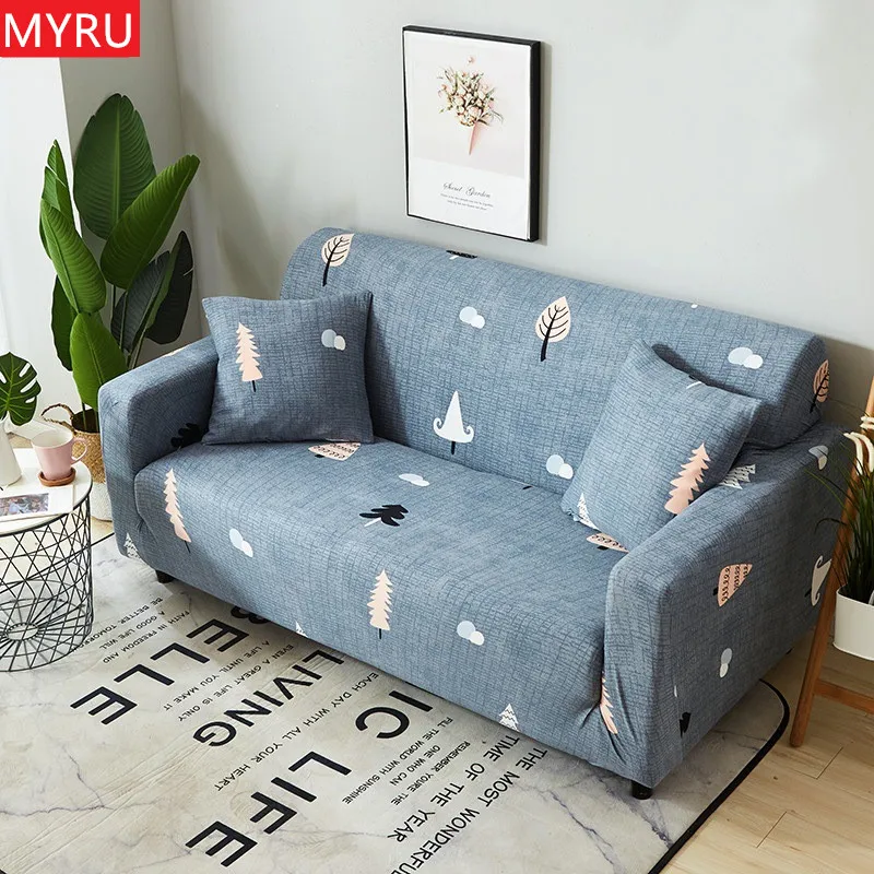 Pastoral Plant Sofa Slipcovers Tight Wrap All inclusive